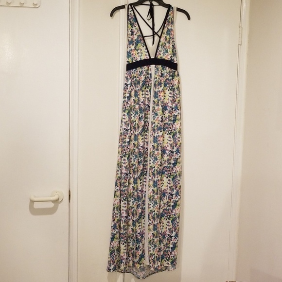 💕ADELYN RAE💕 Halter Print Floral Maxi Dress - Picture 1 of 8